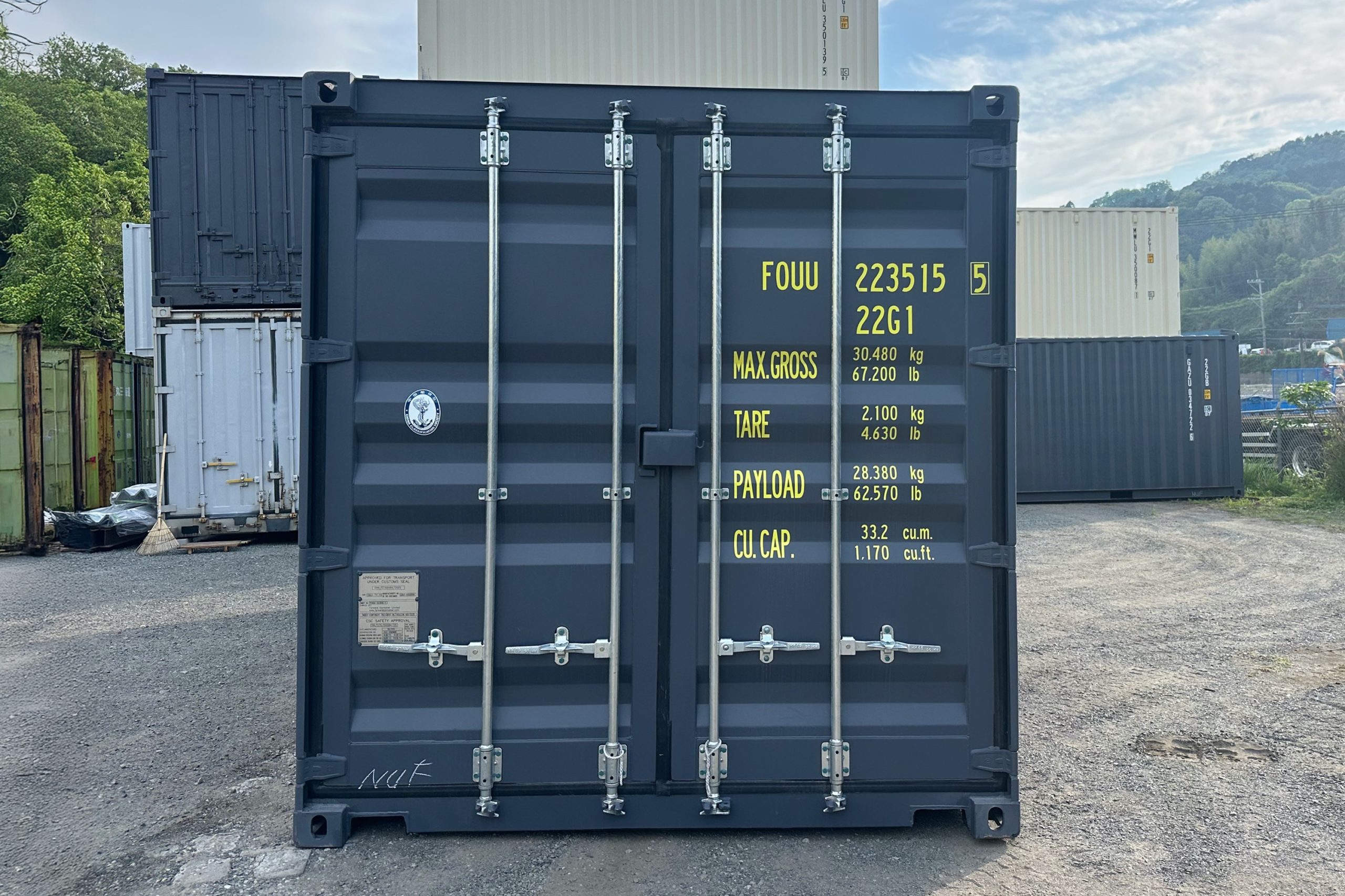 20フィートワンウェイコンテナ　10本限定特価！（黄色ステッカー）