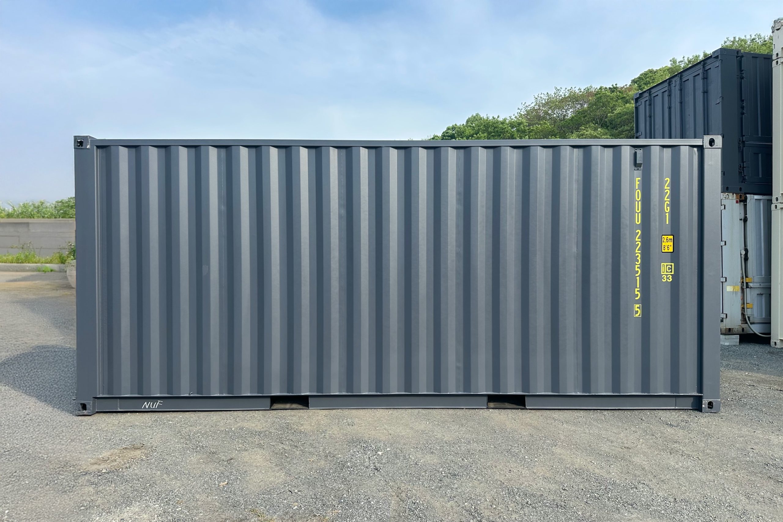 20フィートワンウェイコンテナ(黄色ステッカー)